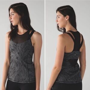 Lululemon Running in the City tank black/grey size 6